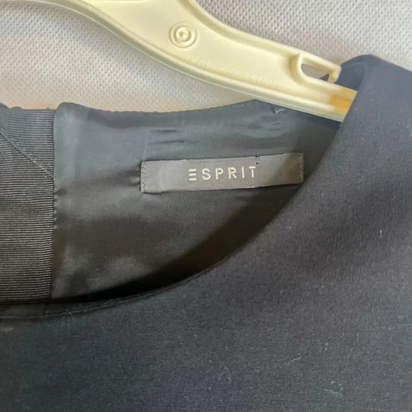 Esprit Herringbone Two Tone Short Sleeve Wool Blend Dress Size 4 - Picture 8 of 11